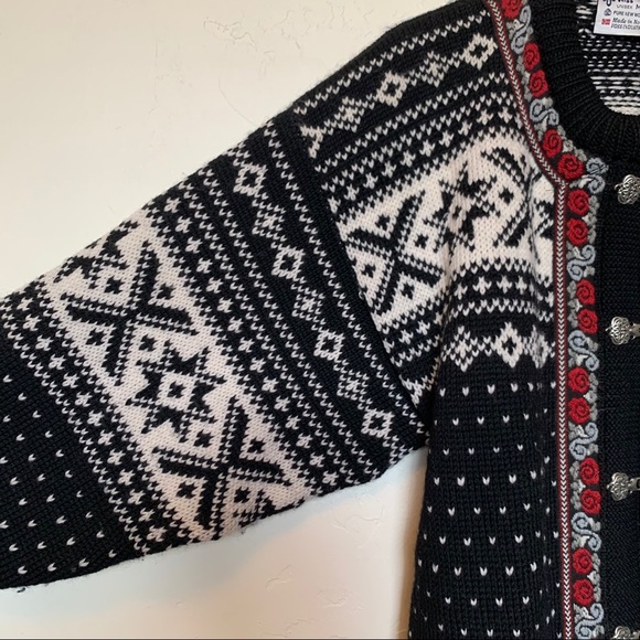 Vintage Voss of Norway 100% Pure Wool Sweater M - Picture 9 of 16